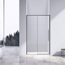 Душевая дверь Vincea 1300×1950 Slim-N VDS-4SN130CLGM, вороненая сталь, стекло прозрачное